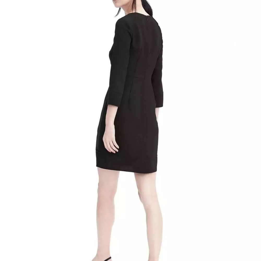 BOGO Banana Republic Black Shift Dress with Scallop Detail - Picture 3 of 9